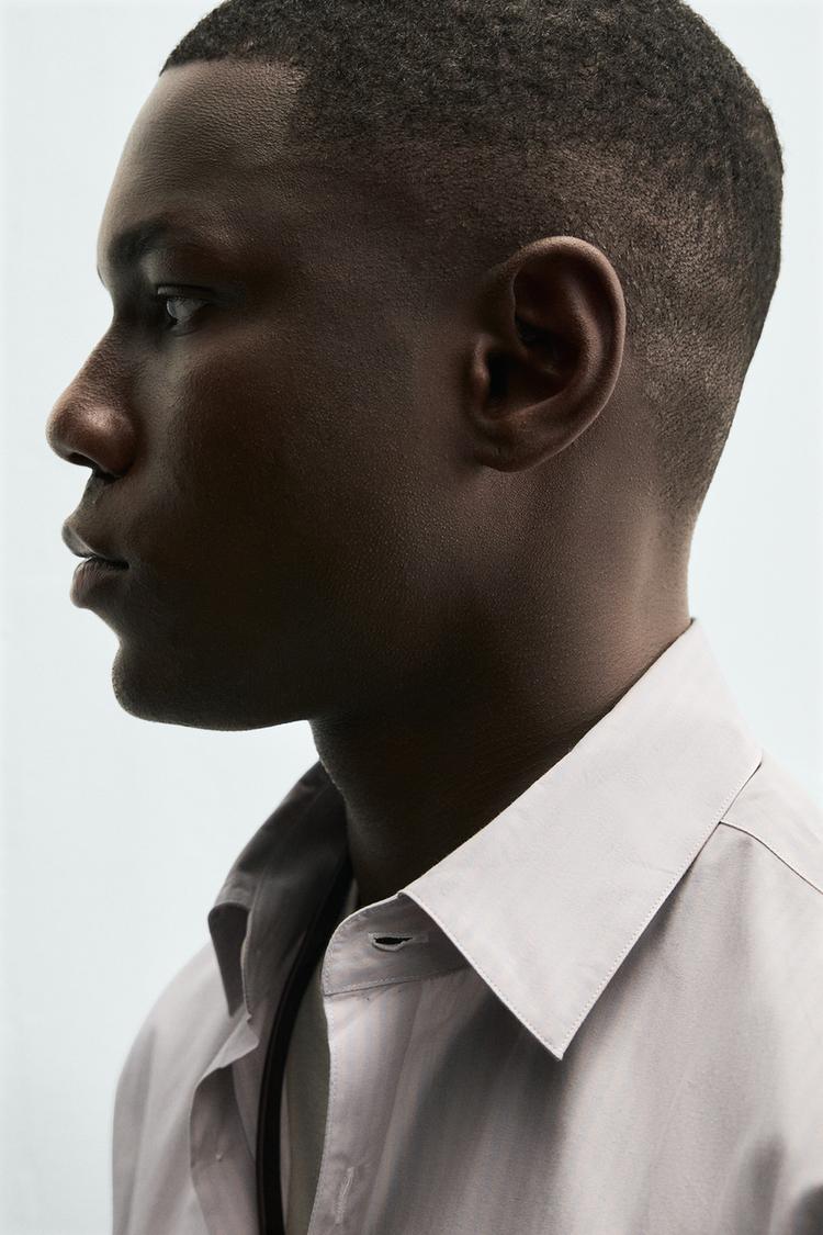 Zara Crisp Poplin Shirt — white