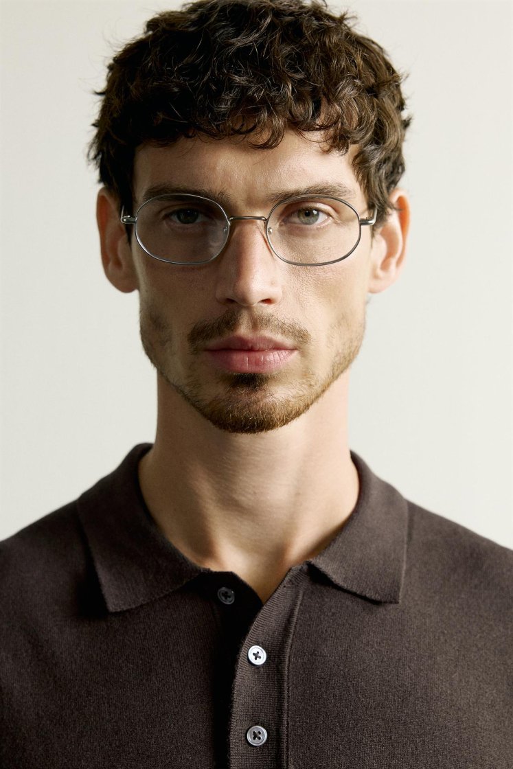 Zara Knit Polo Regular Fit — Chocolat