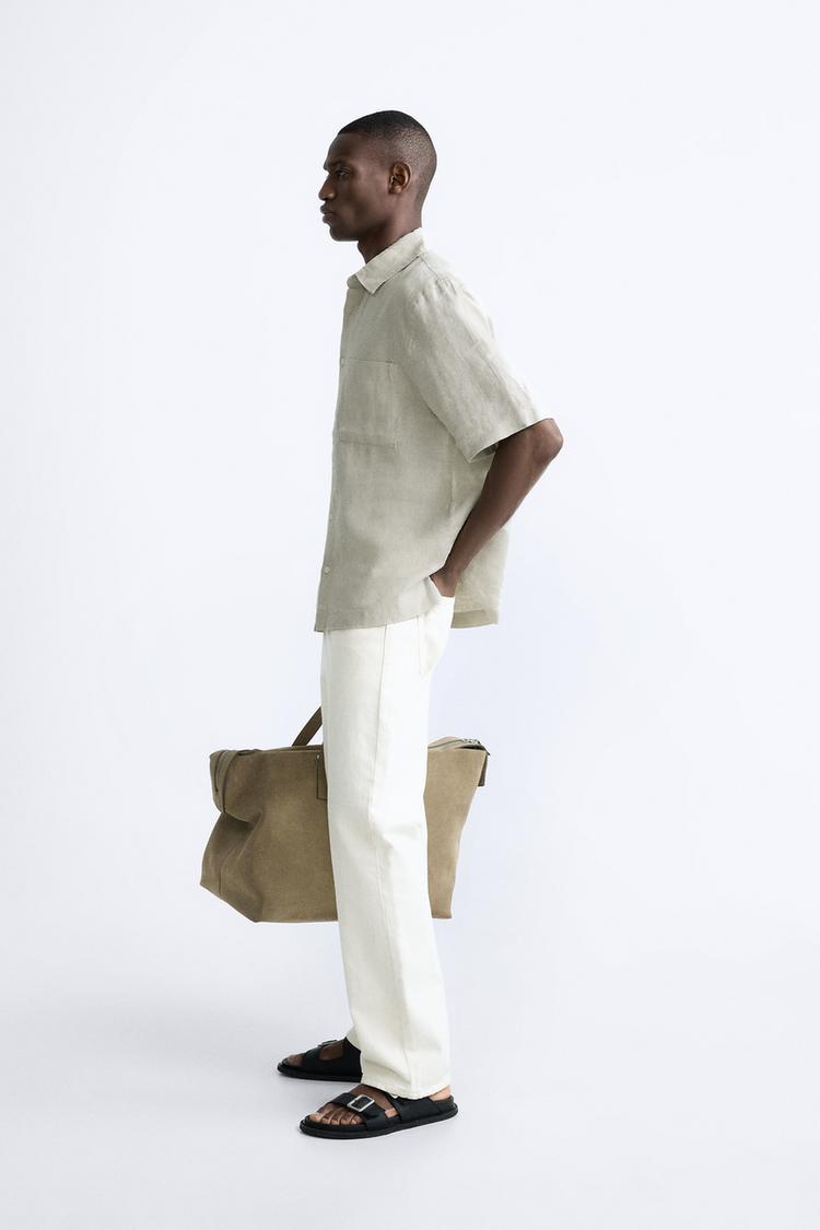 Zara Short Sleeve Summer Shirt — Sand