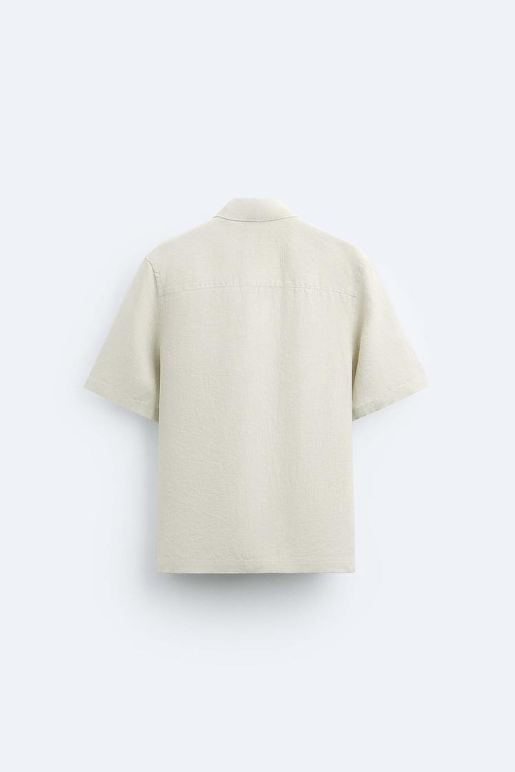 Zara Short Sleeve Summer Shirt — Sand