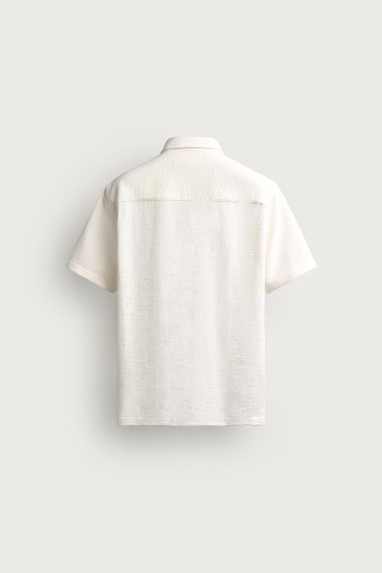 Zara Structured Comfort Shirt — Écru