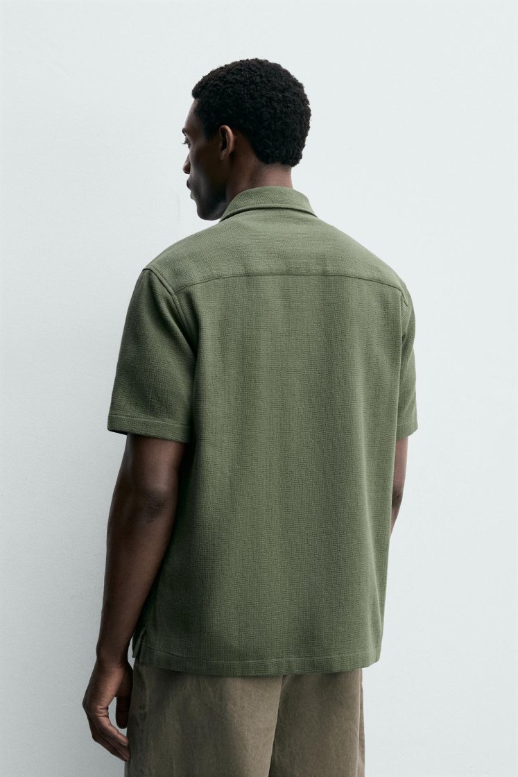 Zara Structured Comfort Shirt — Vert