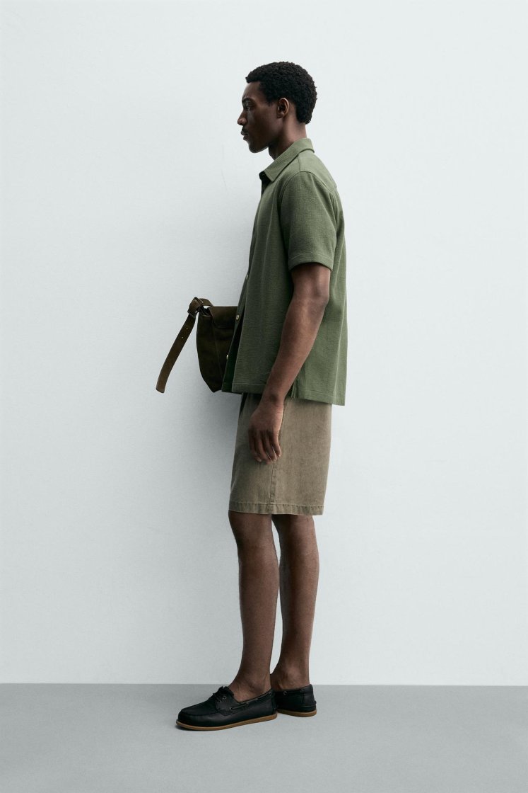 Zara Structured Comfort Shirt — Vert