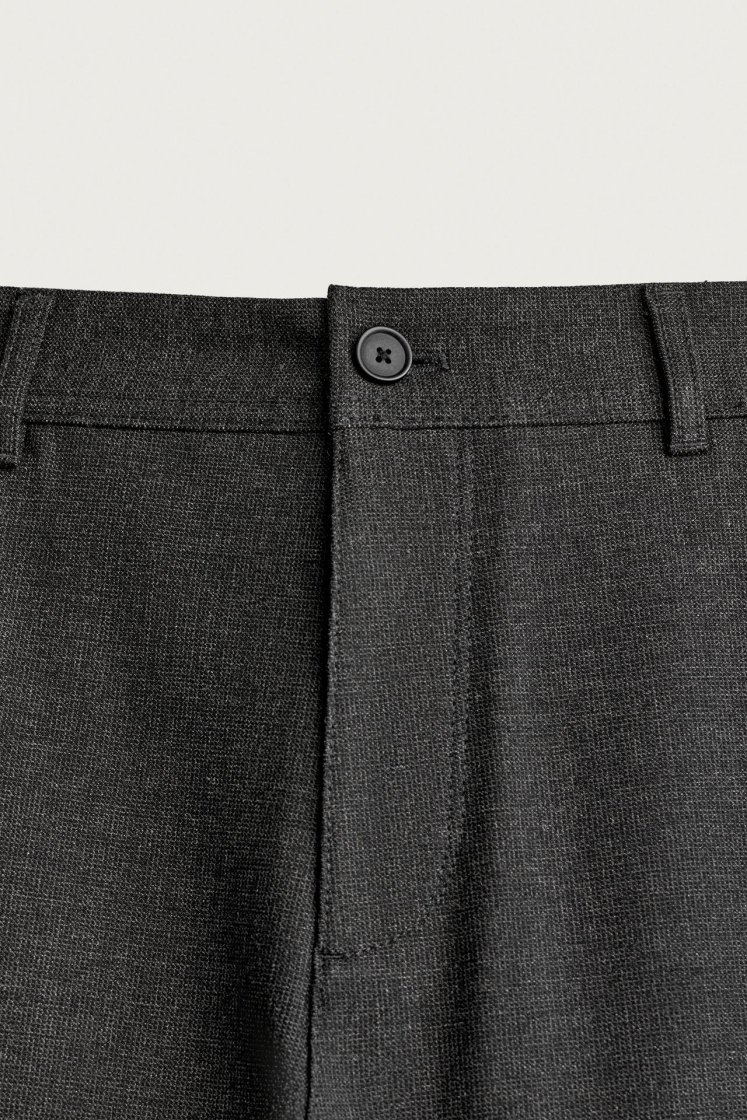 Zara Comfort Stretch Chino Trousers — Anthracite Grey