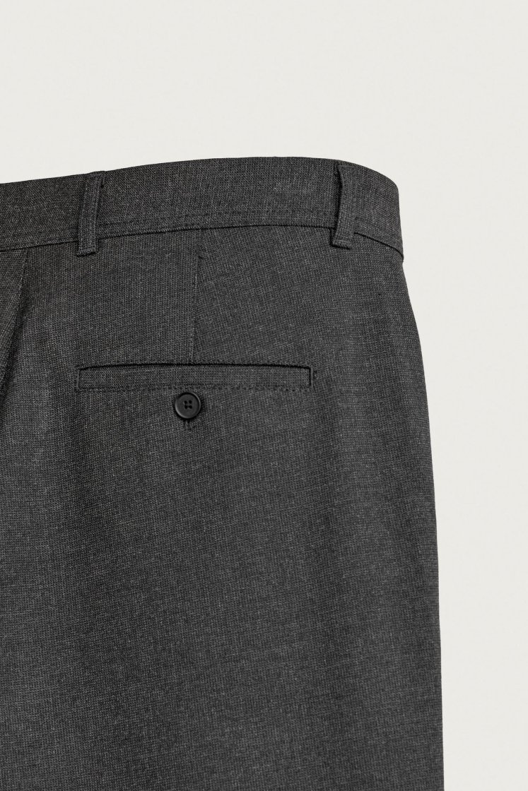 Zara Comfort Stretch Chino Trousers — Anthracite Grey