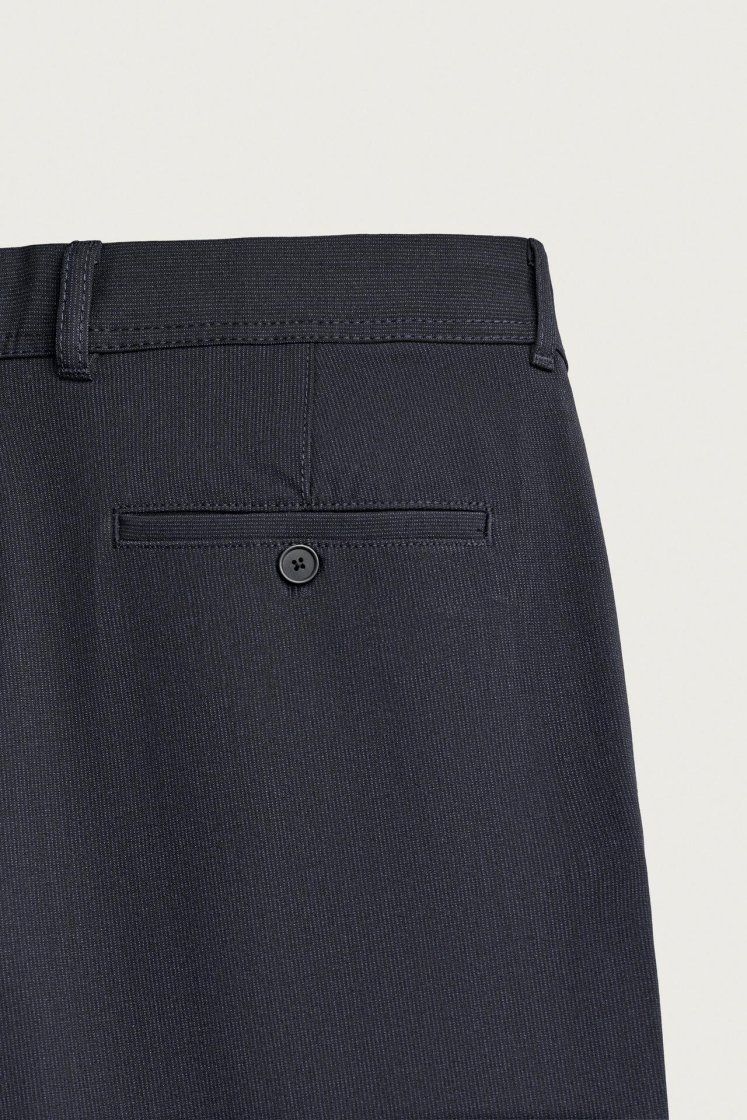 Zara Comfort Stretch Chino Trousers — Dark navy