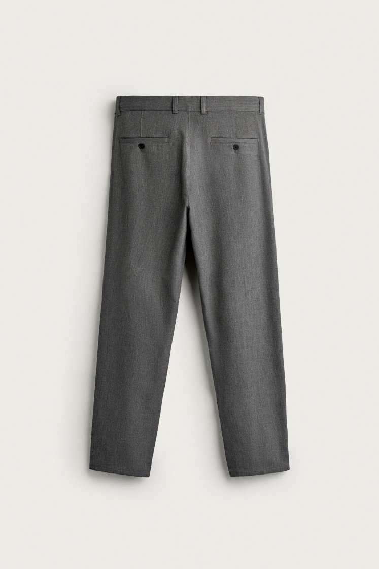 Zara Comfort Stretch Chino Trousers — Grey