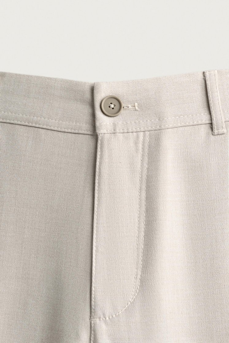 Zara Comfort Stretch Chino Trousers — Light beige