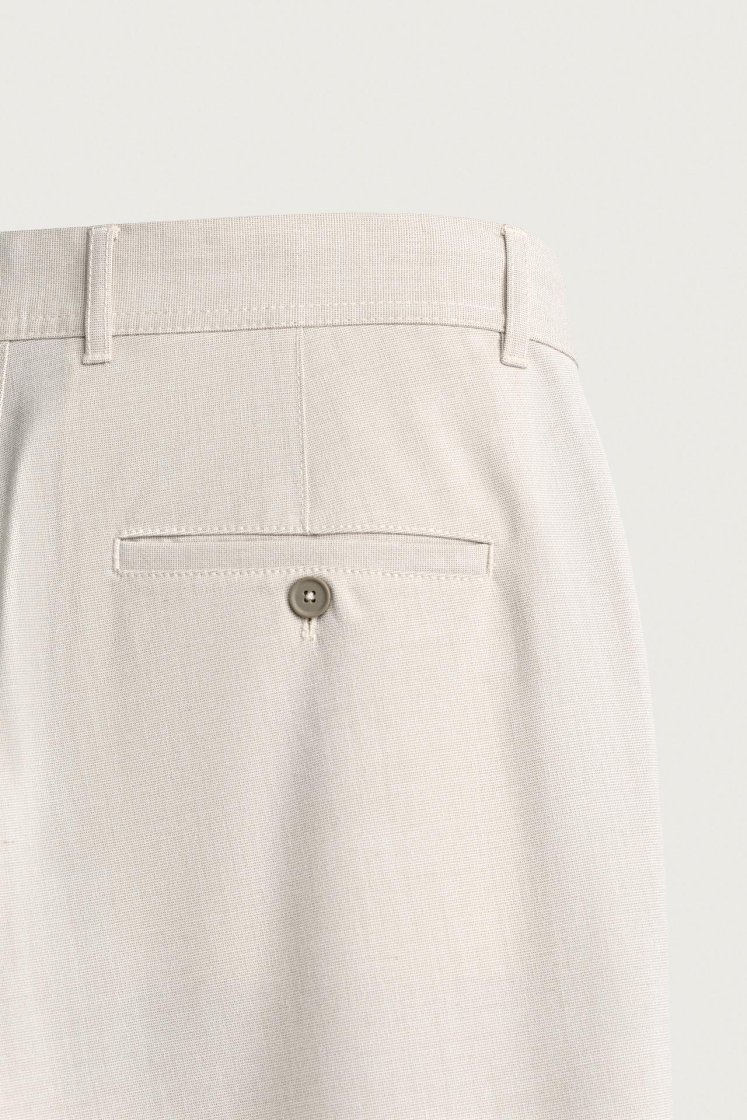 Zara Comfort Stretch Chino Trousers — Light beige