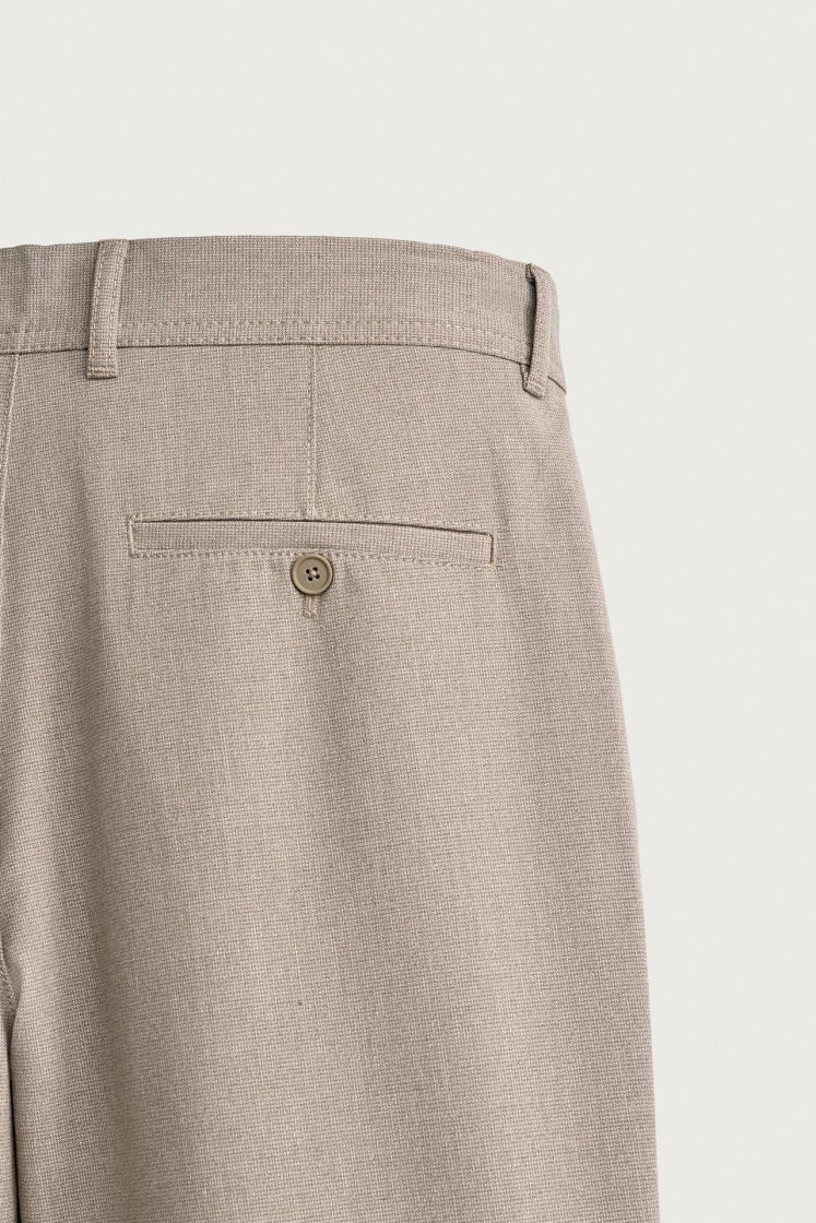 Zara Comfort Stretch Chino Trousers — Light mink