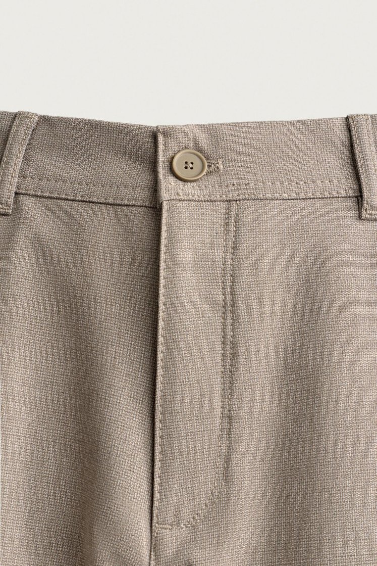 Zara Comfort Stretch Chino Trousers — Light mink