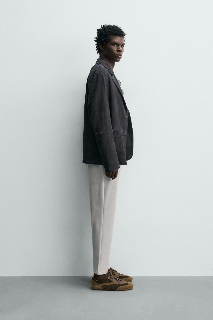 Zara Comfort Stretch Chino Trousers — Pearl grey