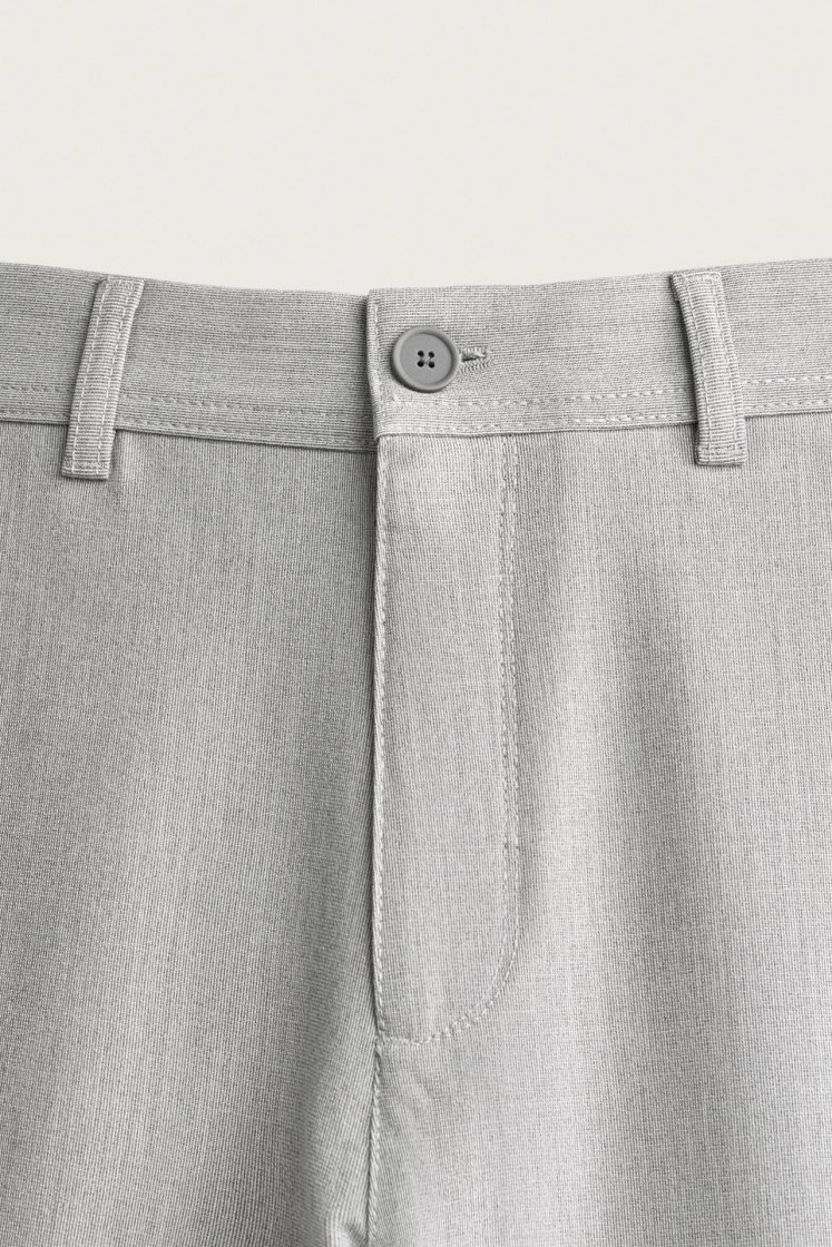 Zara Comfort Stretch Chino Trousers — Pearl grey