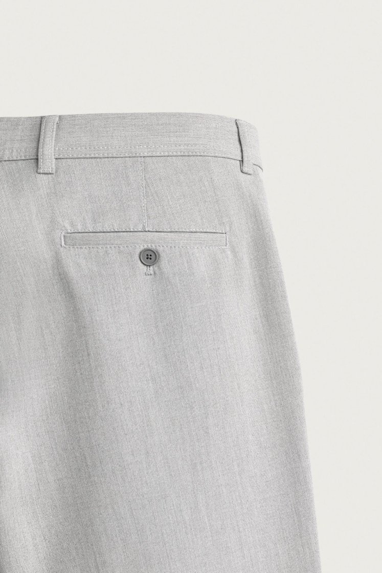 Zara Comfort Stretch Chino Trousers — Pearl grey