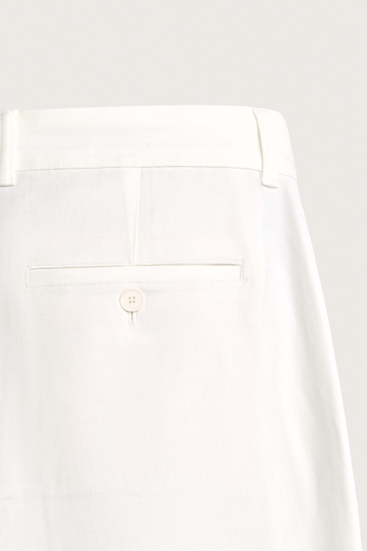 Zara Comfort Stretch Chino Trousers — White