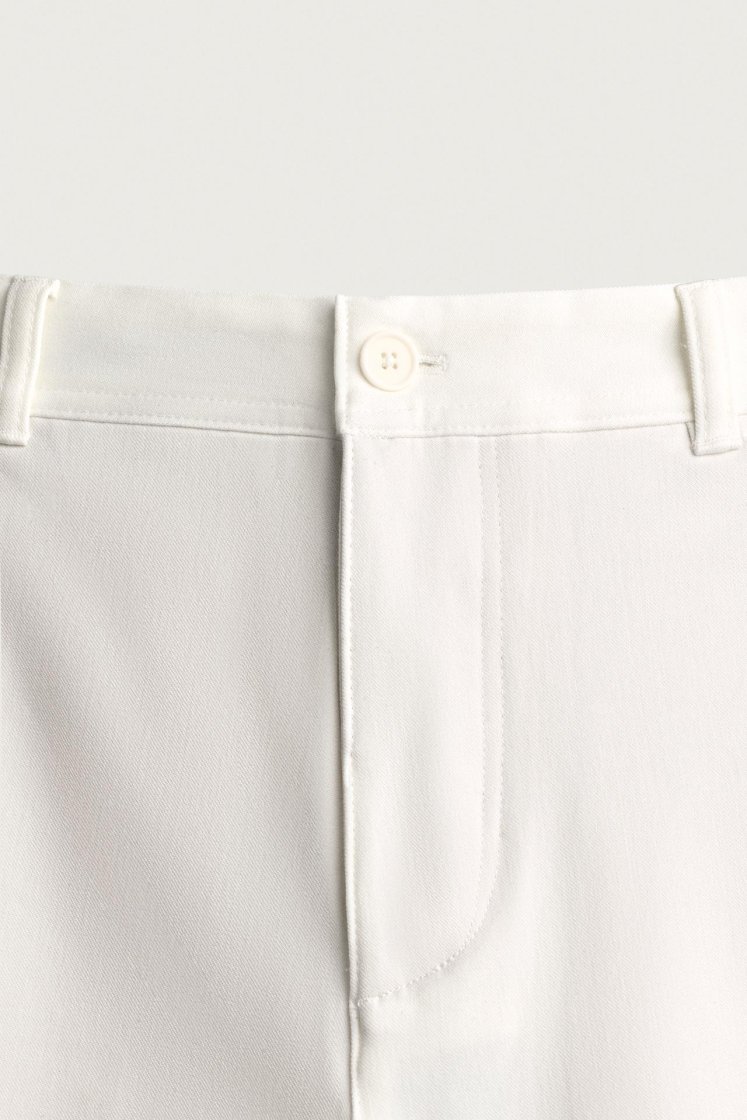 Zara Comfort Stretch Chino Trousers — White