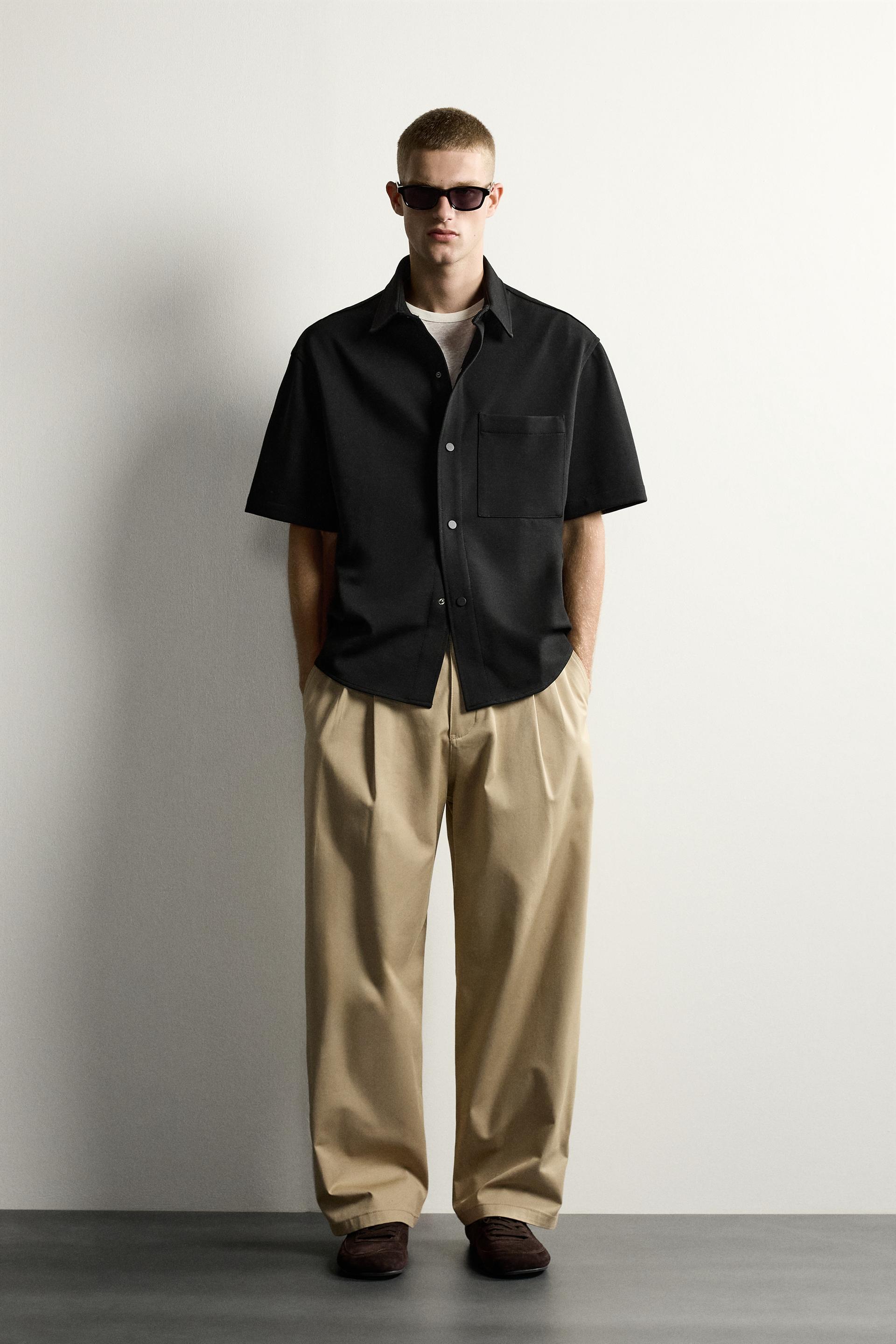 Zara SURCHEMISE CONFORT NON IRON — Noir