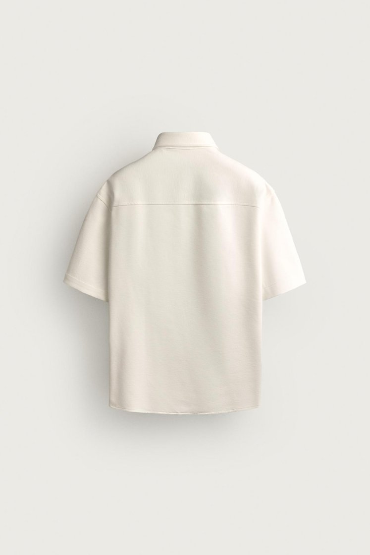 Zara SURCHEMISE CONFORT NON IRON — Blanc cassé
