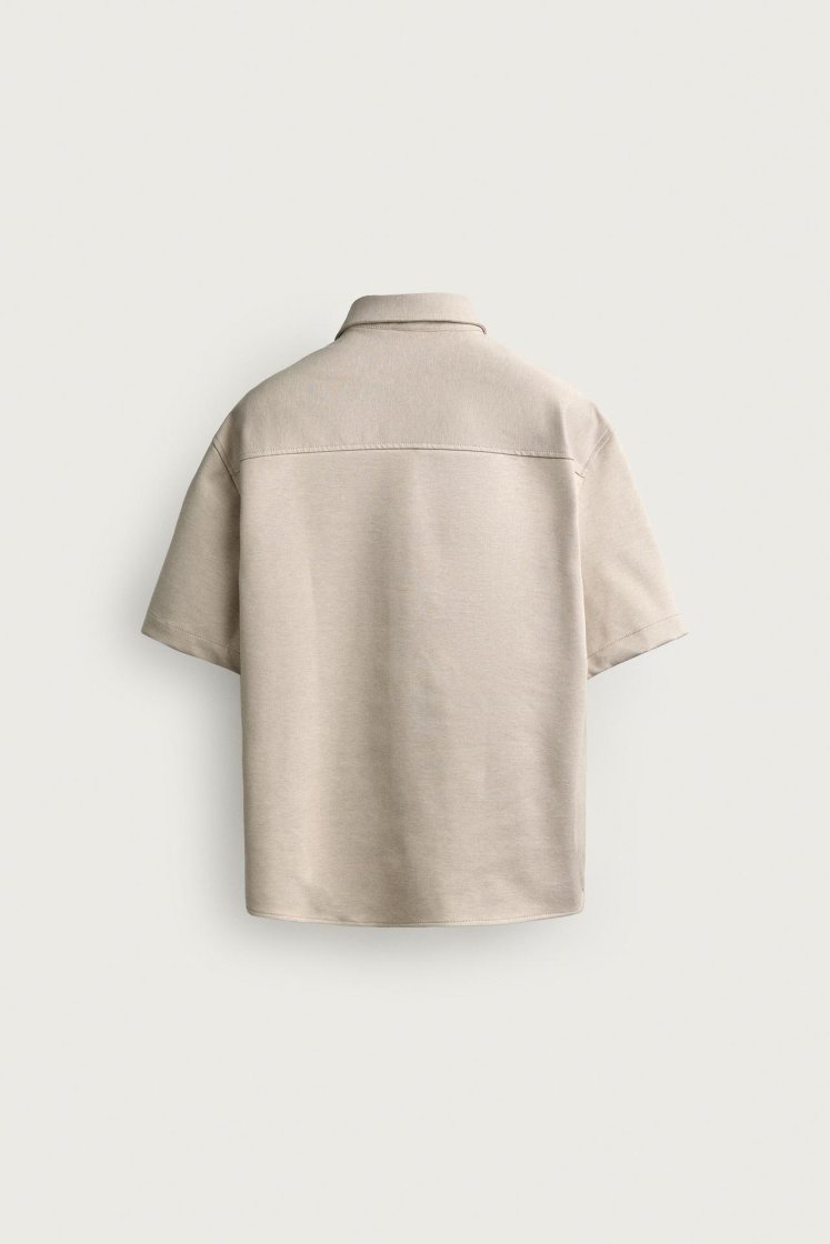 Zara SURCHEMISE CONFORT NON IRON — Marron clair