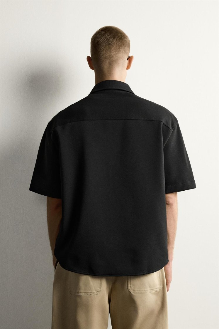 Zara SURCHEMISE CONFORT NON IRON — Noir