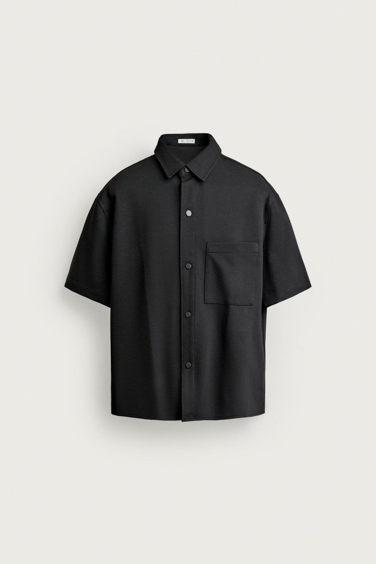 Zara SURCHEMISE CONFORT NON IRON — Noir