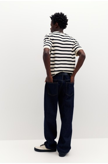 Pull&Bear Essential Ribbed Short-Sleeve Ju — White