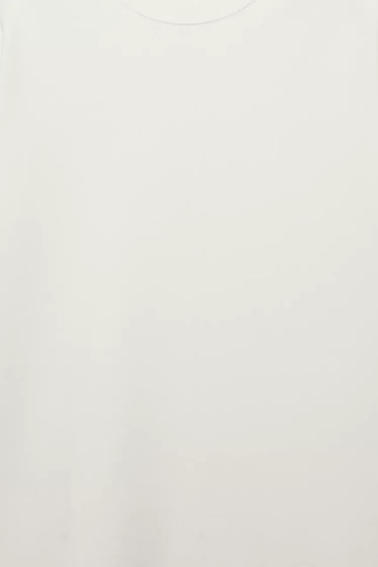 Pull&Bear Interlock short sleeve sweatshirt — Off White