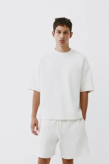 Interlock short sleeve sweatshirt