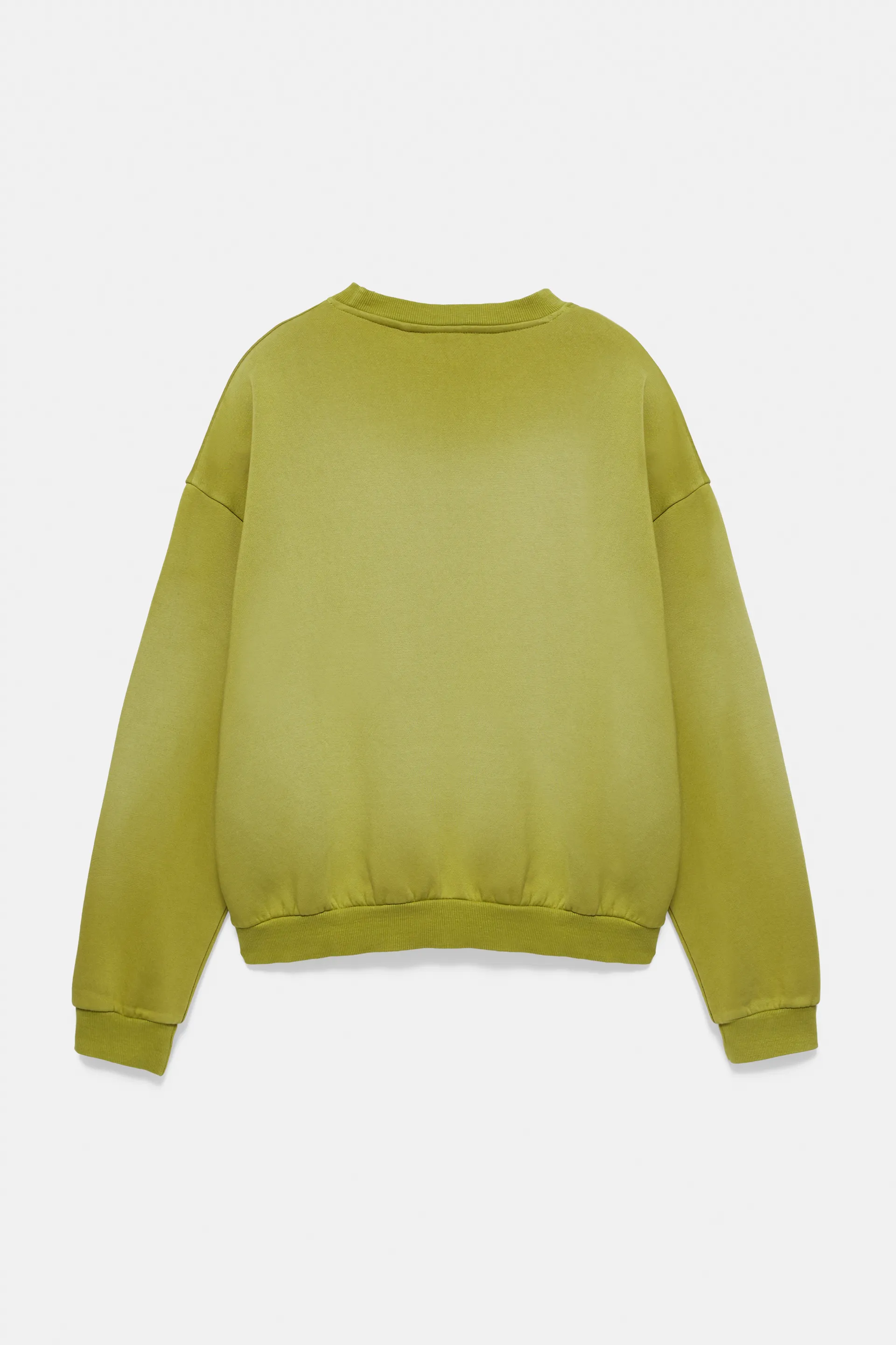 Pull&Bear Washed Star Sweatshirt — Kaki