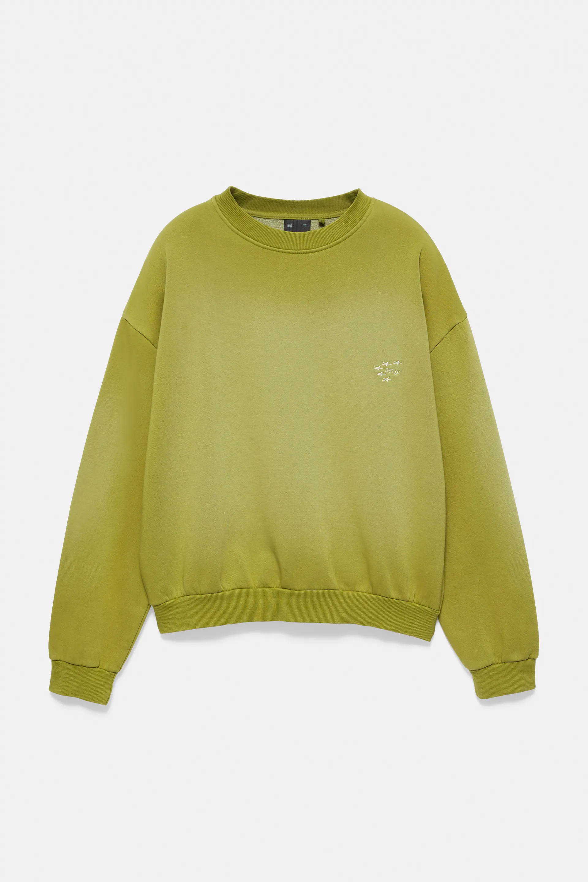Pull&Bear Washed Star Sweatshirt — Kaki