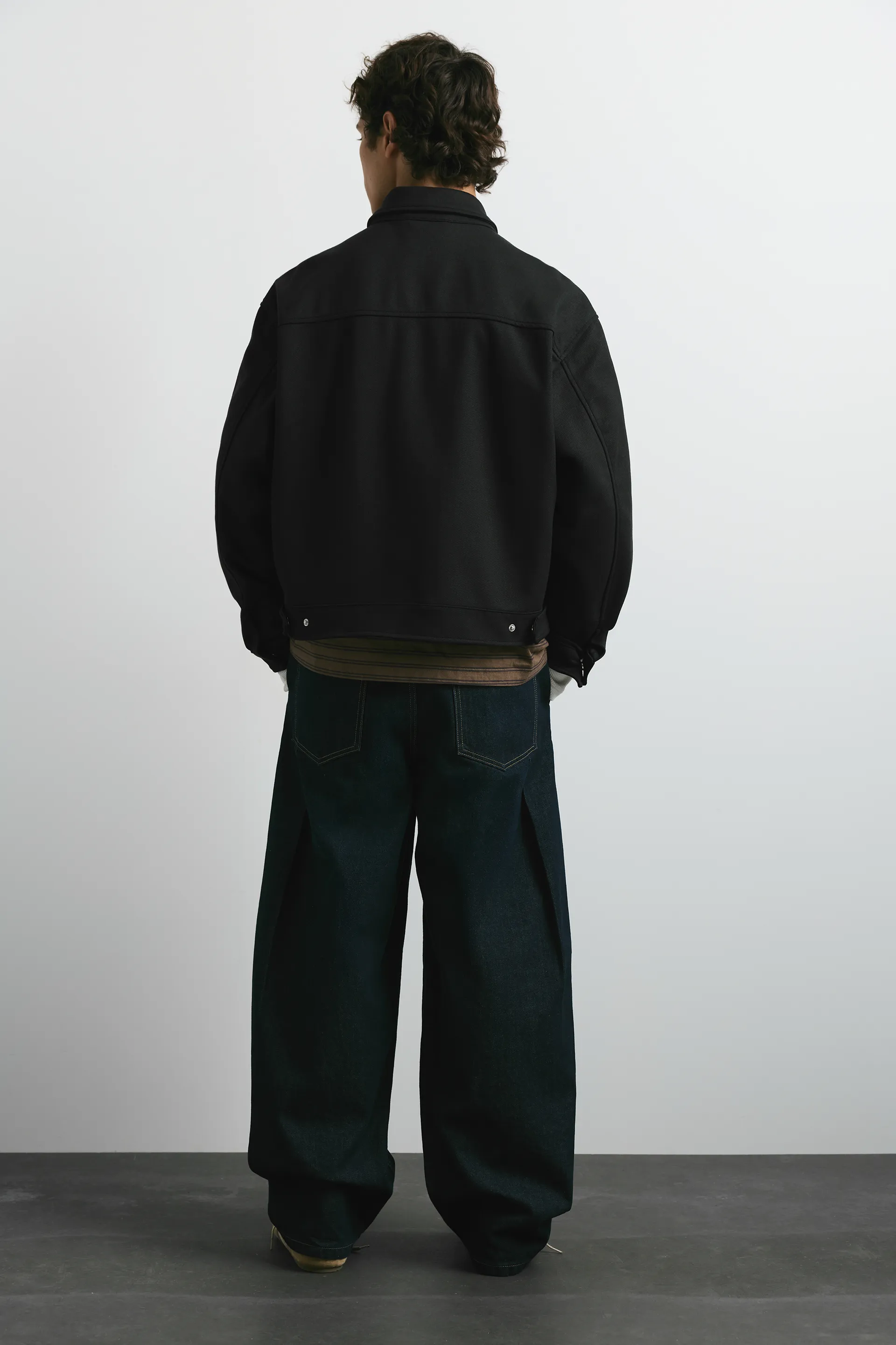 Pull&Bear Classic Trucker Jacket — Black