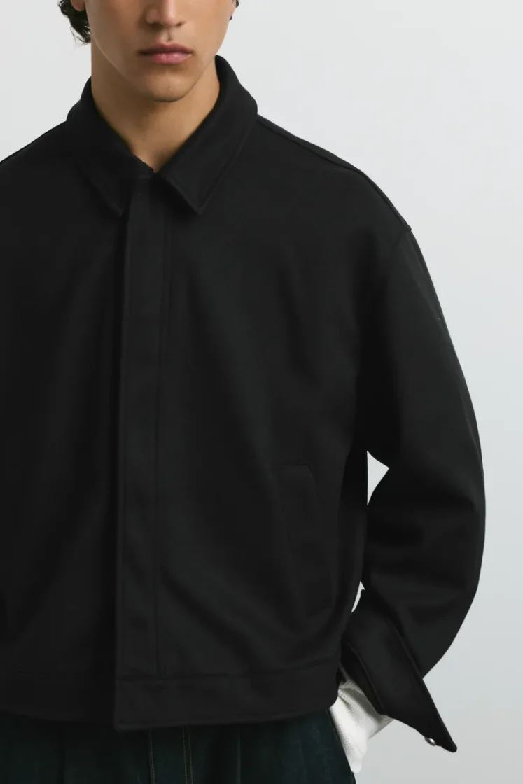 Pull&Bear Classic Trucker Jacket — Black