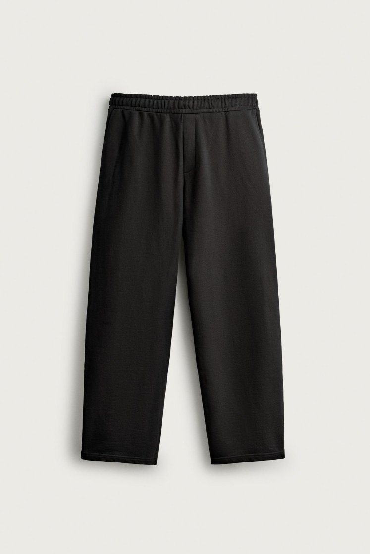 Zara BASIC RELAXED FIT JOGGER TROUSERS — Black