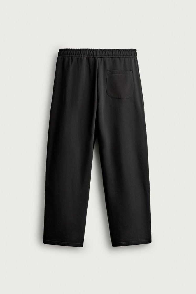 Zara BASIC RELAXED FIT JOGGER TROUSERS — Black
