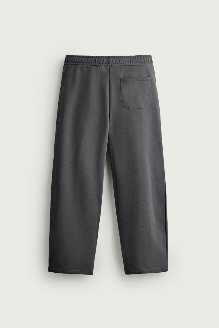 Zara BASIC RELAXED FIT JOGGER TROUSERS — Dark anthracite