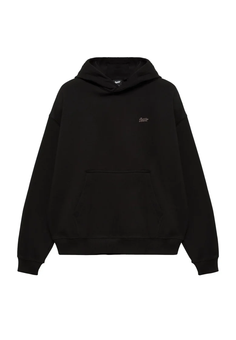 Pull&Bear Pullshka Essential Hoodie — Black