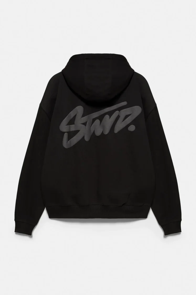 Pull&Bear Pullshka Essential Hoodie — Black