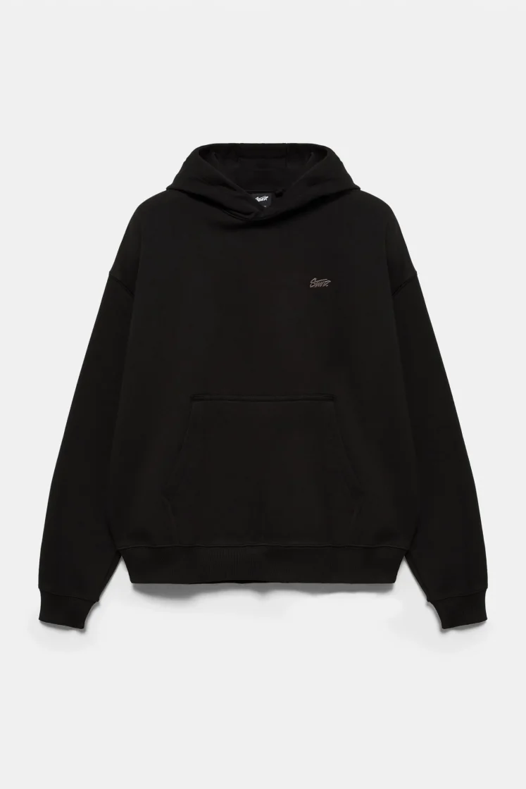 Pull&Bear Pullshka Essential Hoodie — Black