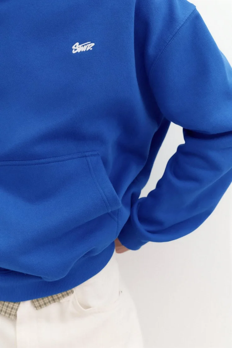 Pull&Bear Pullshka Essential Hoodie — Blue