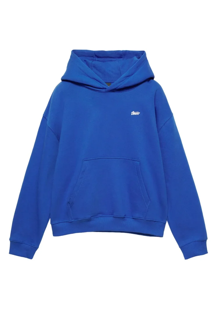 Pull&Bear Pullshka Essential Hoodie — Blue