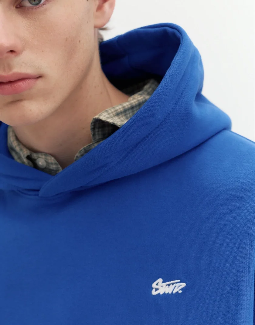 Pull&Bear Pullshka Essential Hoodie — Blue