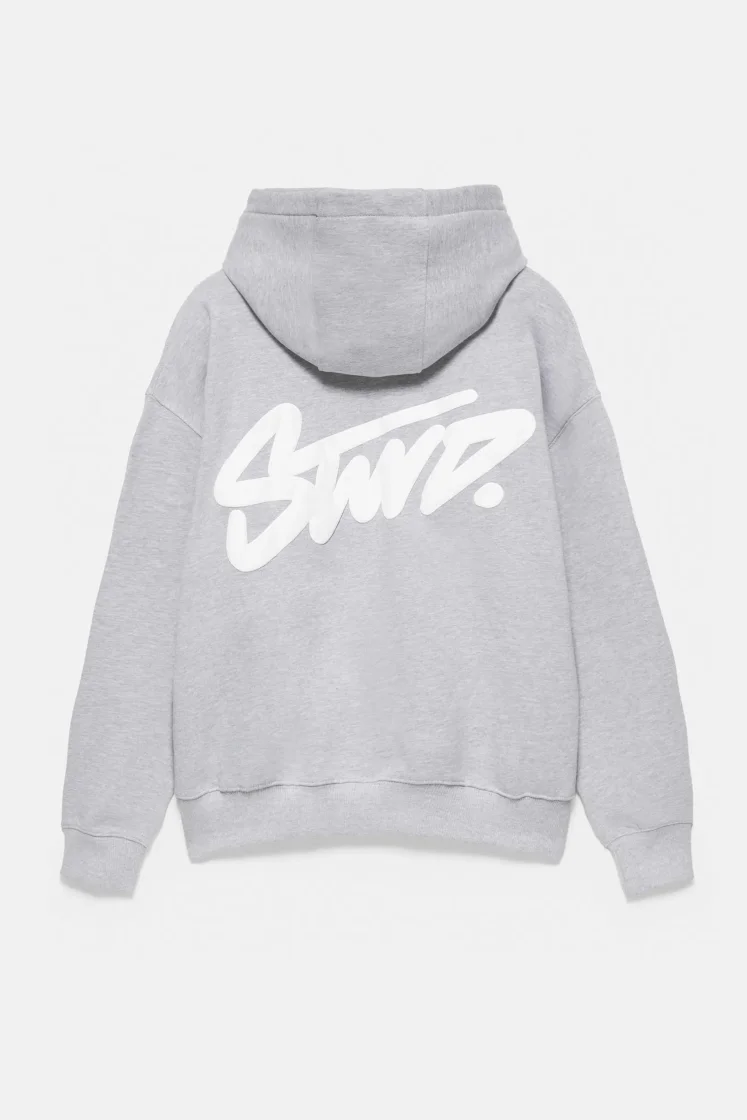 Pull&Bear Pullshka Essential Hoodie — Light Grey
