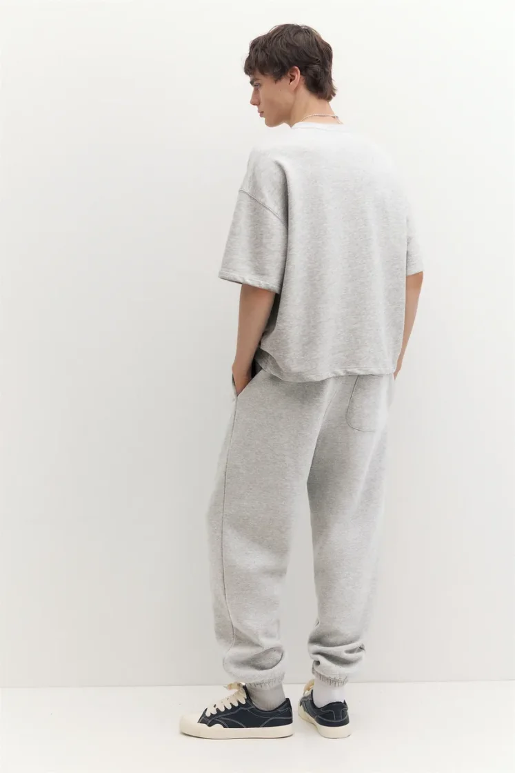 Pull&Bear STWD Embroidered Sweat Tee — Grisâtre
