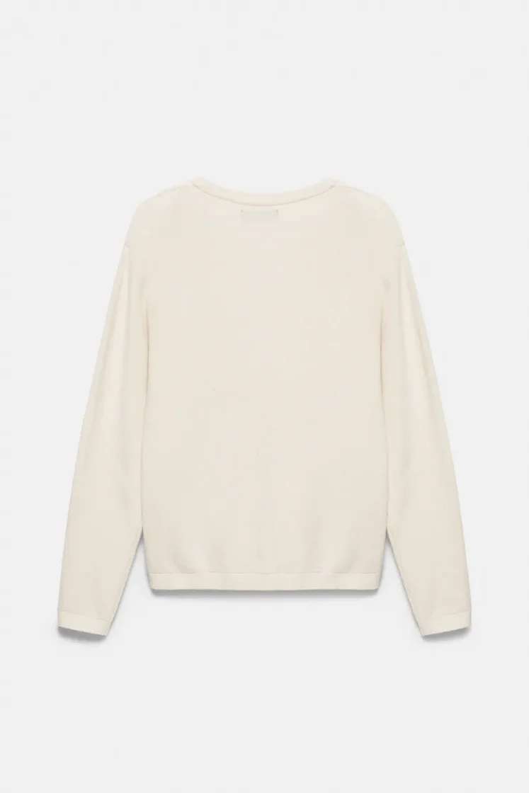 Pull&Bear Henley Knit Pullover — White
