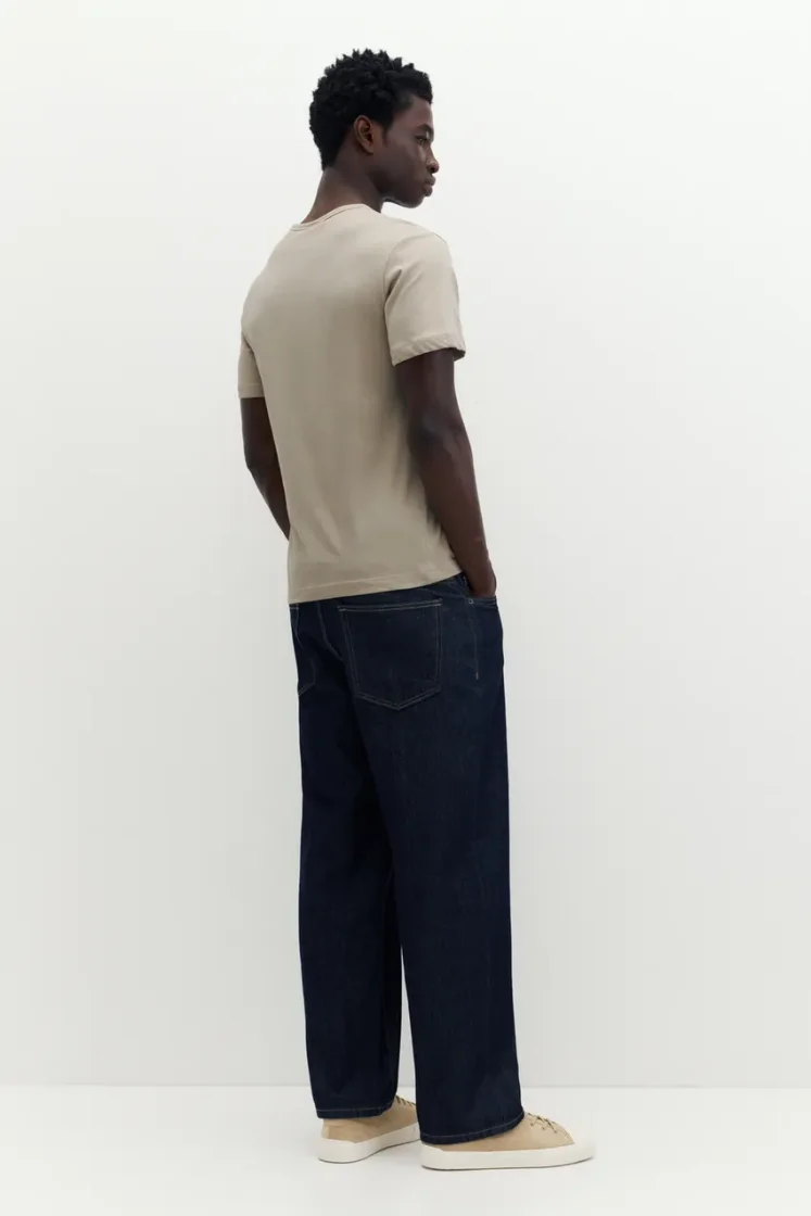 Pull&Bear Slim Fit Cotton Crew Tee — Sand