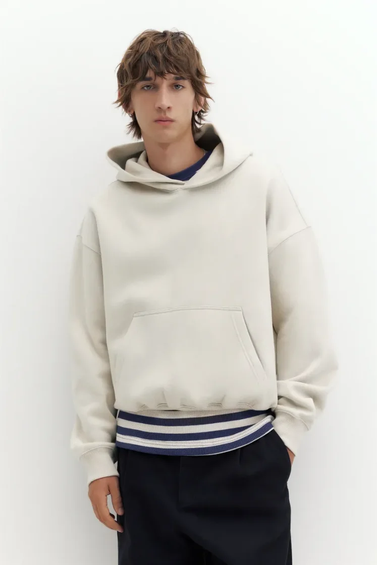 Pull&Bear STWD Boxy Hoodie — ash