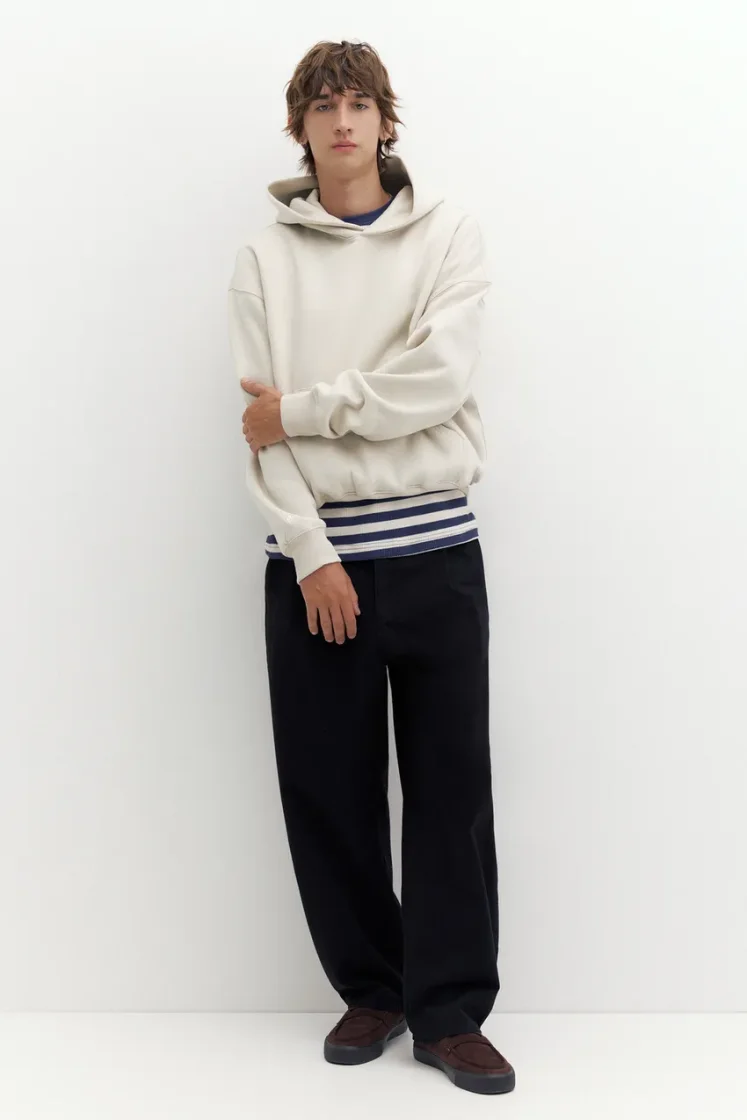 Pull&Bear STWD Boxy Hoodie — ash