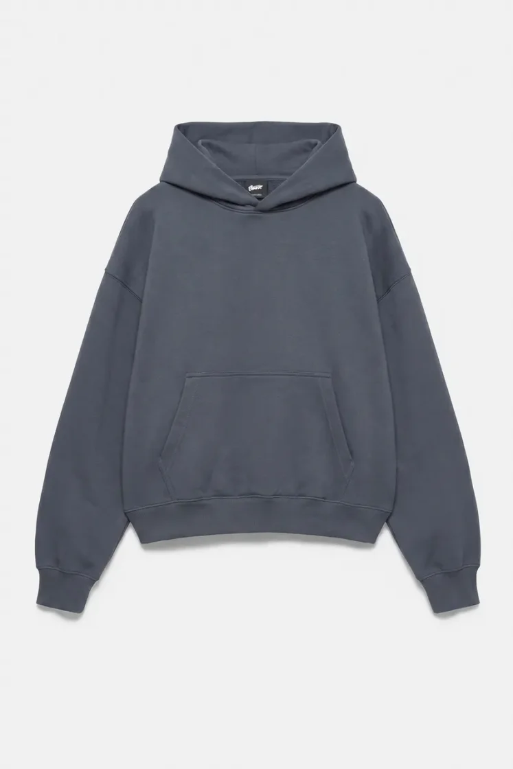 Pull&Bear STWD Boxy Hoodie — blue grey