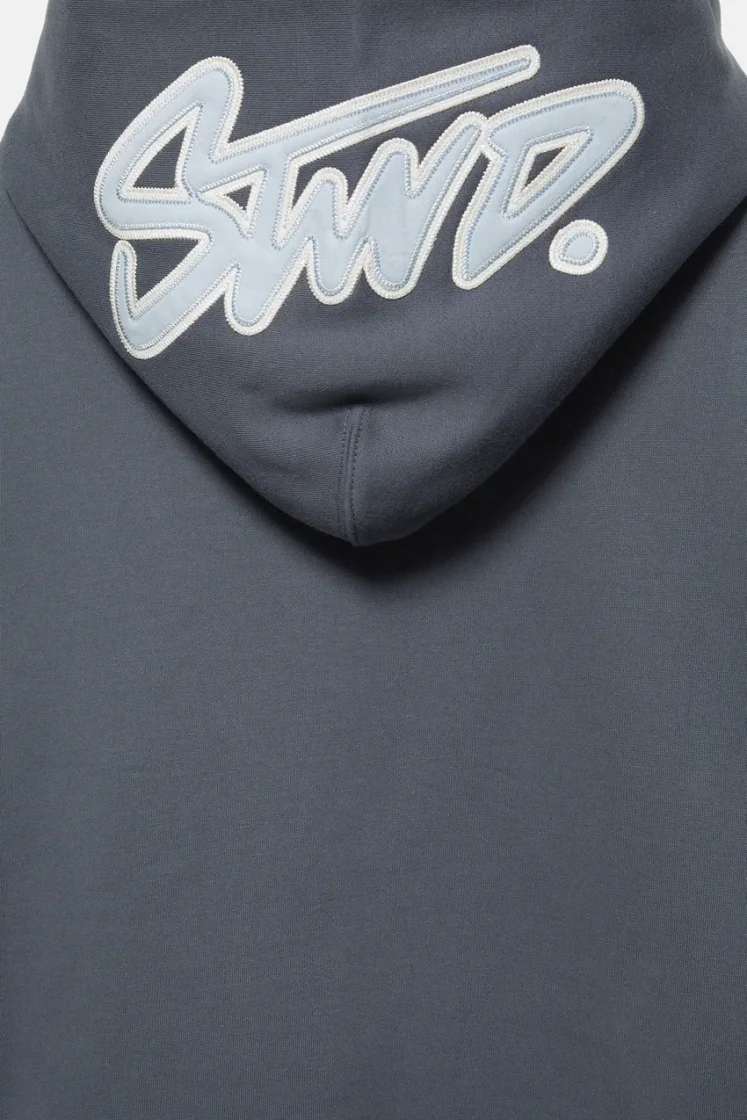 Pull&Bear STWD Boxy Hoodie — blue grey