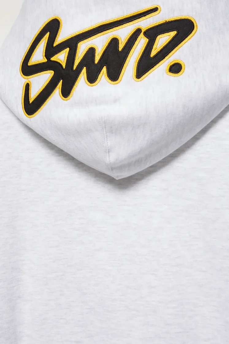 Pull&Bear STWD Boxy Hoodie — Light Grey